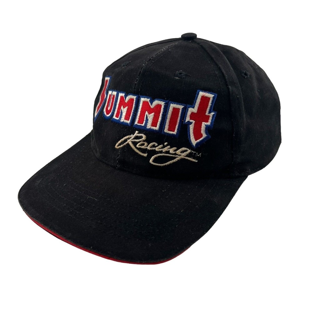 Snapback Ball Cap Summit Racing Black Embroidered OS Adjustable